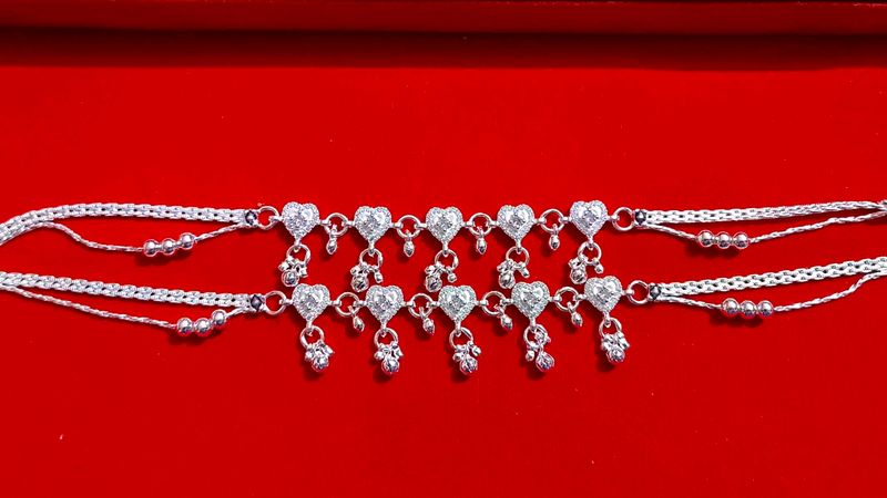 Dsa pure silver anklet