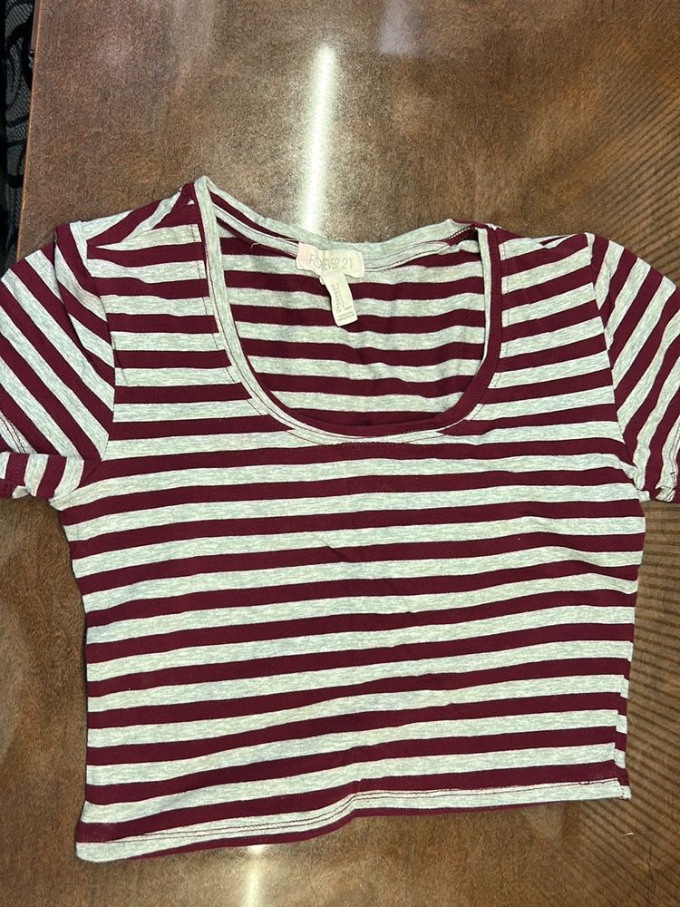 Striped Crop Top