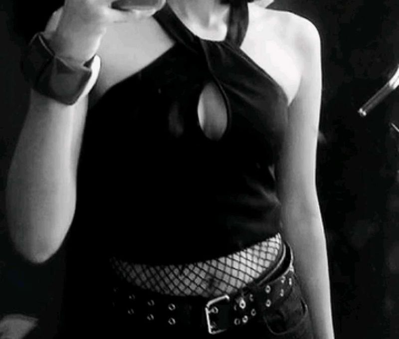 Black Twist Front Crop Top