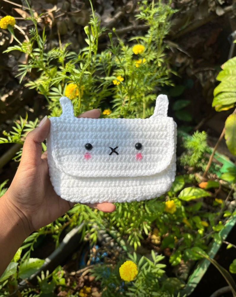 Cute Crochet Bunny Pouch