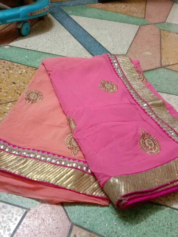pure crepe shaded saare