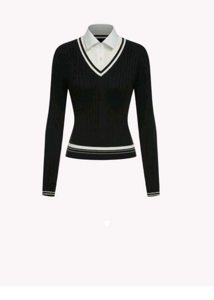 Chic Collared Knit Sweater