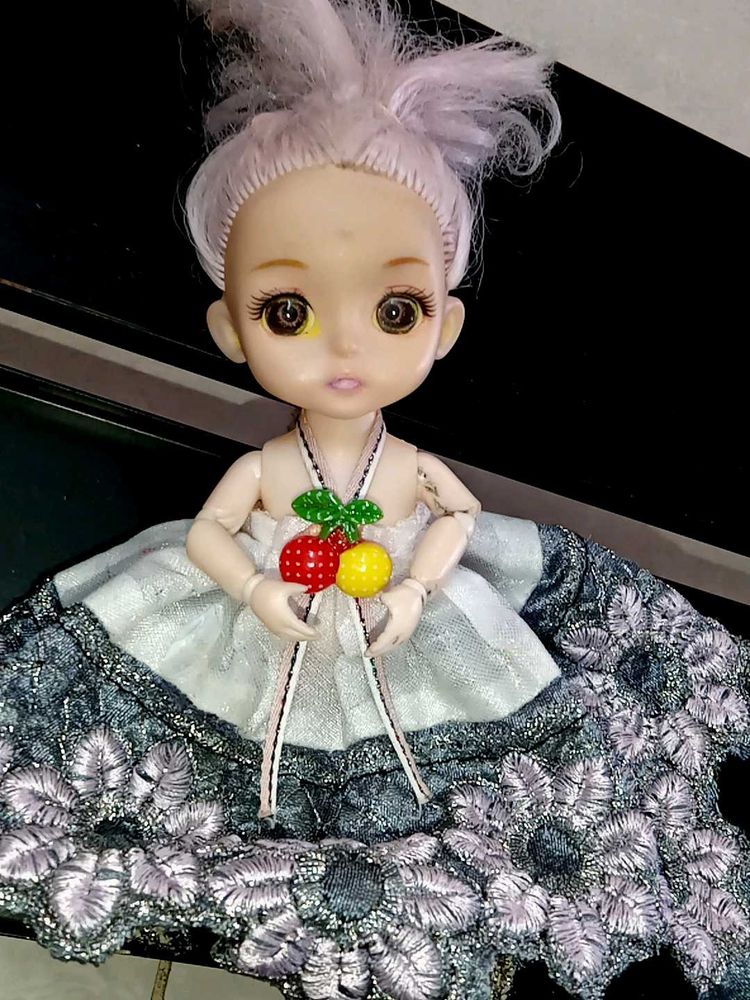 Cute Doll with Cherry Necklace