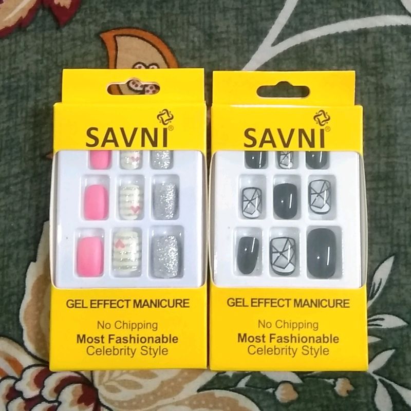 Savni Nails (Pack Of 2) No Glue (12 Nail)