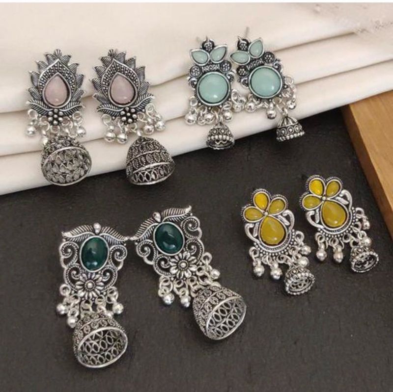 Ethnic Jhumka Earrings Set