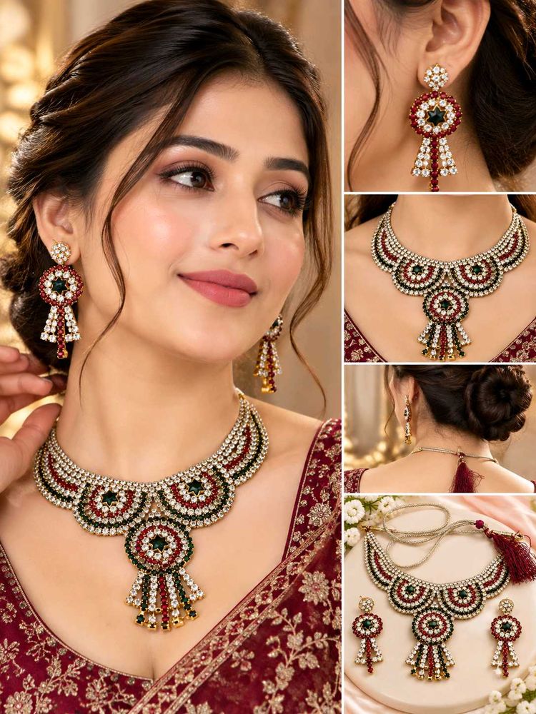 Exquisite Indian Necklace &amp; Earring Set