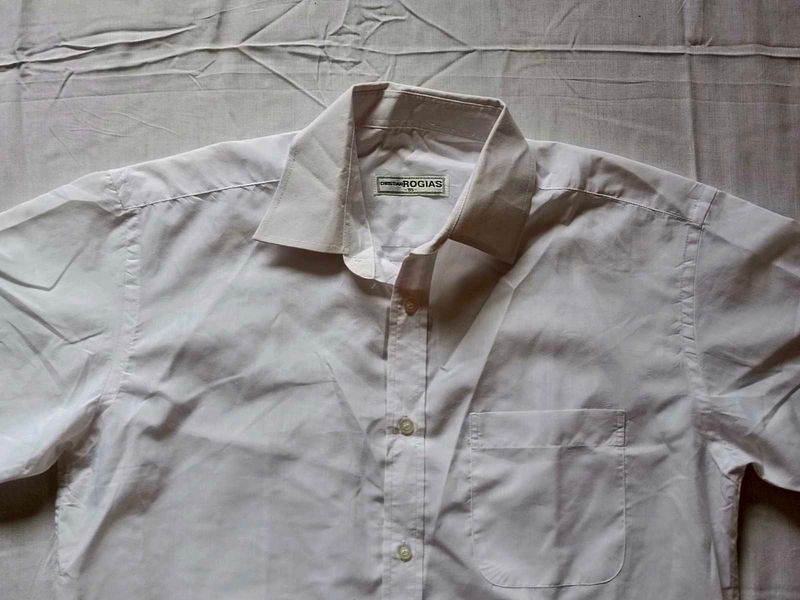 Men's White Short Sleeve Shirt