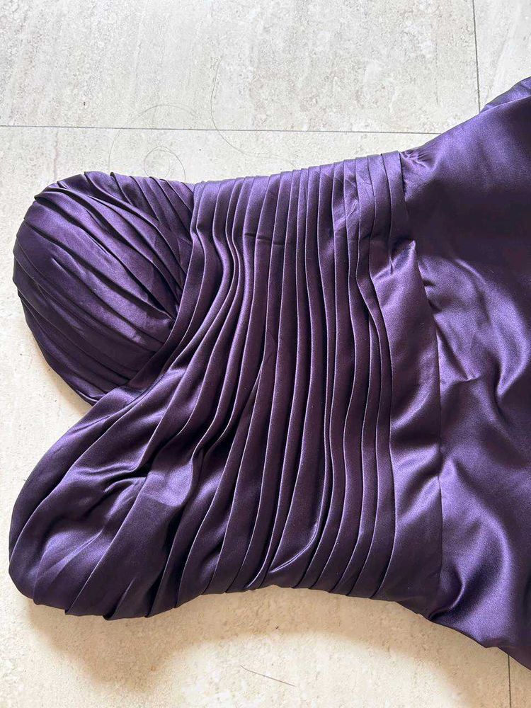 Elegant Purple Strapless Gown