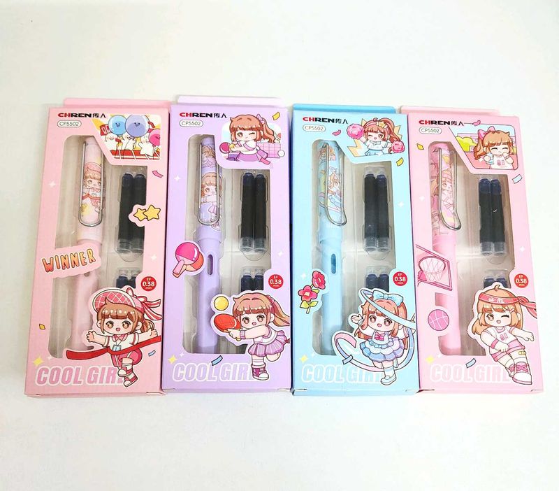 Cute Cool Girl Fountain Pen Set (1pc)