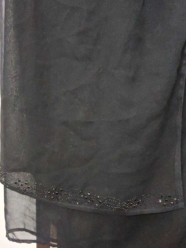 Elegant Black Embellished Dupatta combo