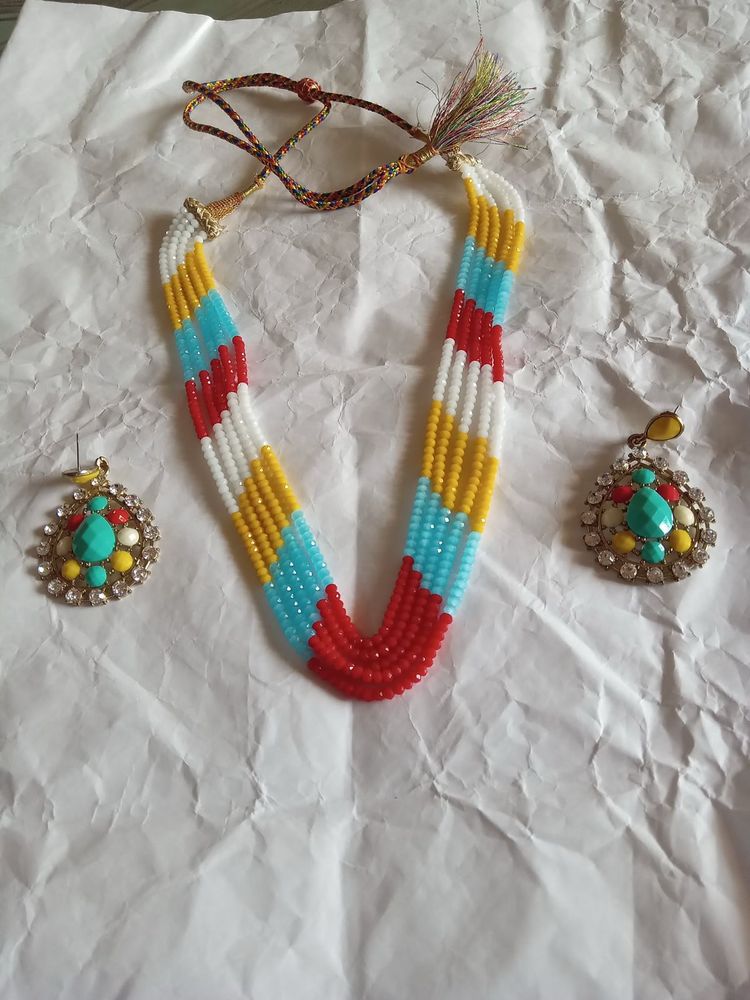 Beaded Necklace &amp; Earring Set