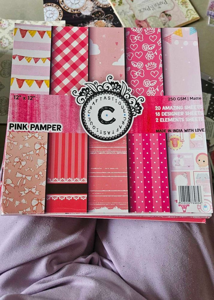 Craftique Pink Pamper Designer Cardstock
