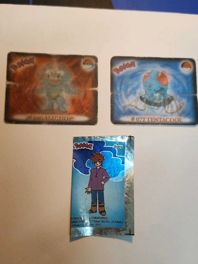 Pokemon 2 motion card + sticker combo (used)