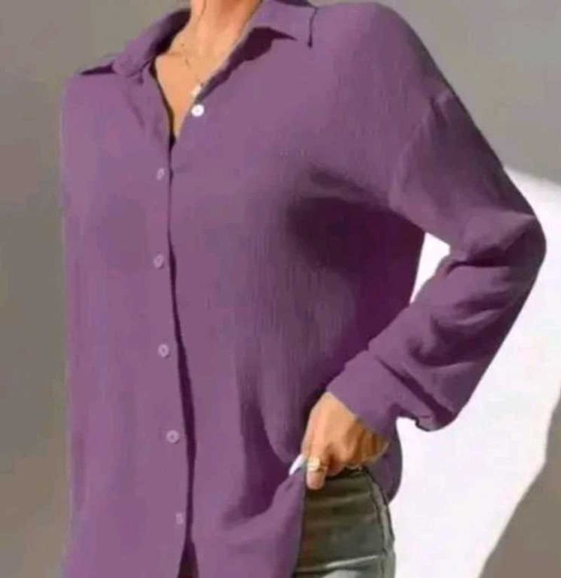 Purple Button-Down Shirt