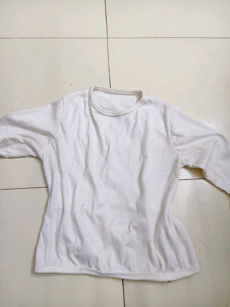 White Long Sleeve Top