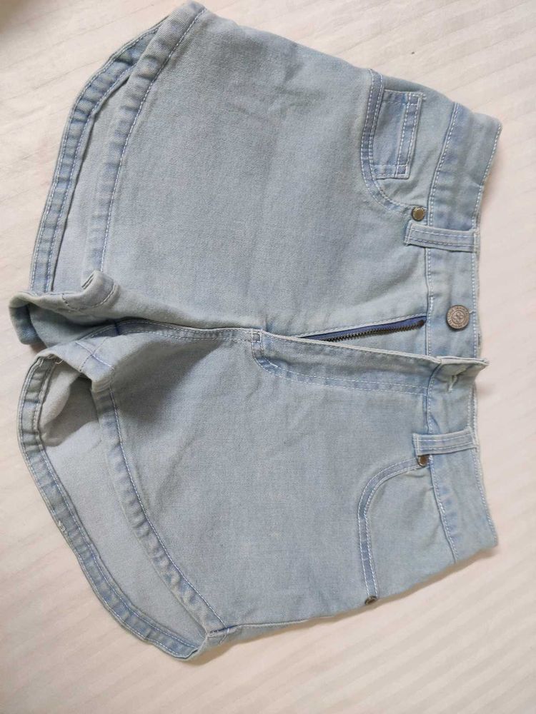 Light Wash Denim Shorts