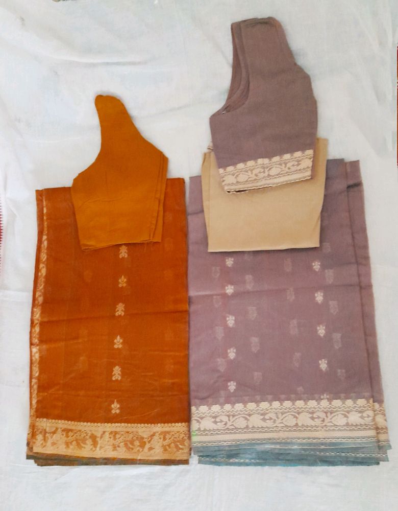 Coimbatore cotton silk with heavy thread pallu