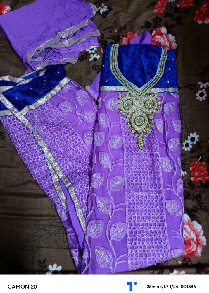 Fresh Purple Unstiched Suit