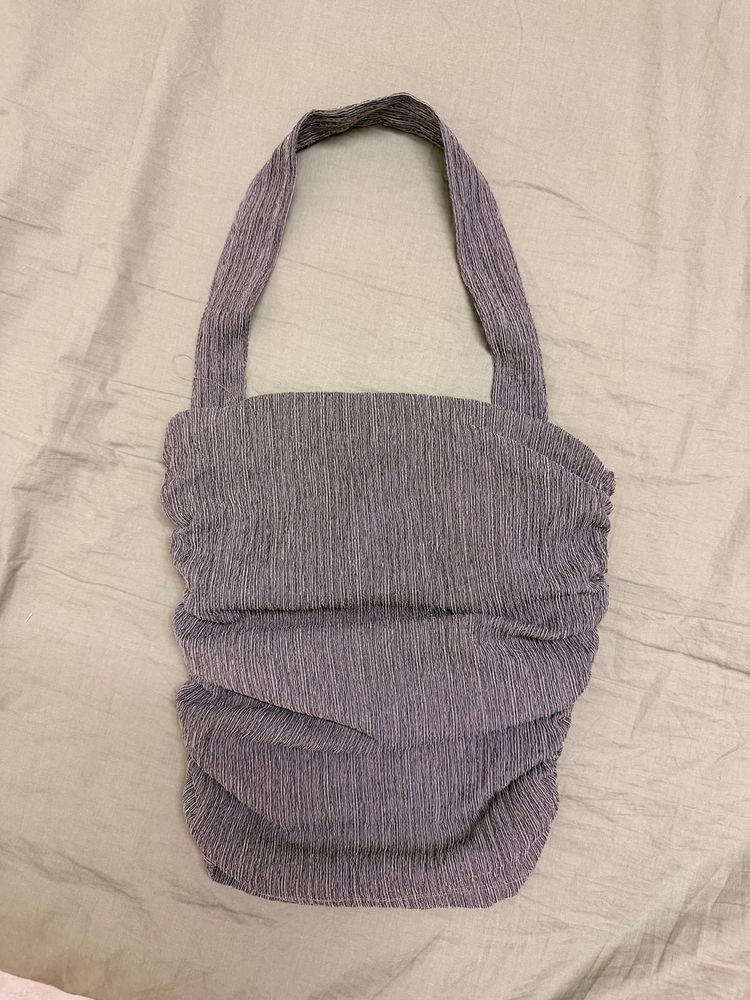 Chic Ruched Grey halter neck top