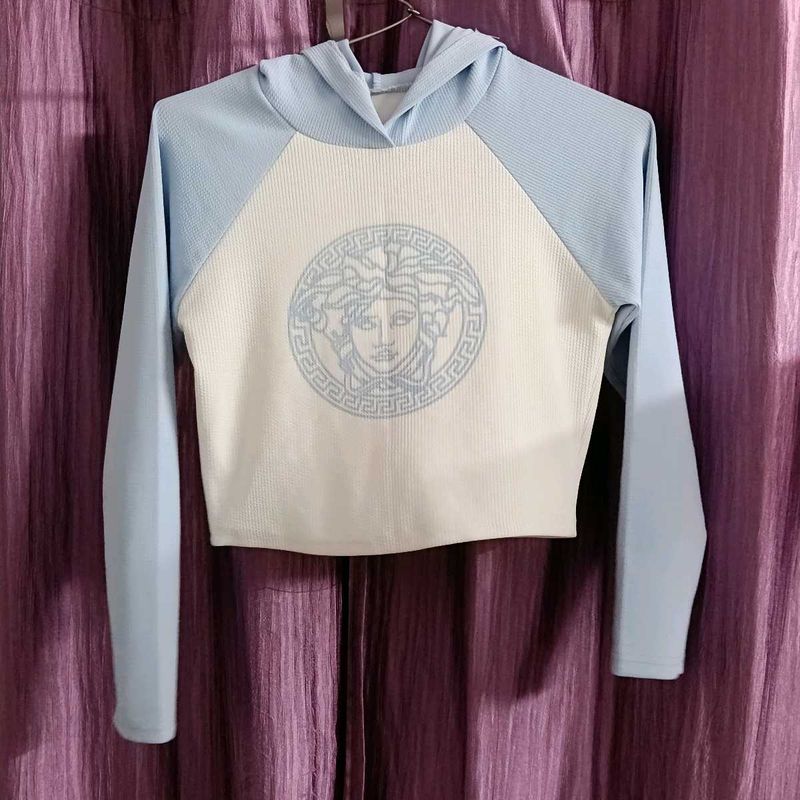 Baby Blue Medusa Logo Hoodie