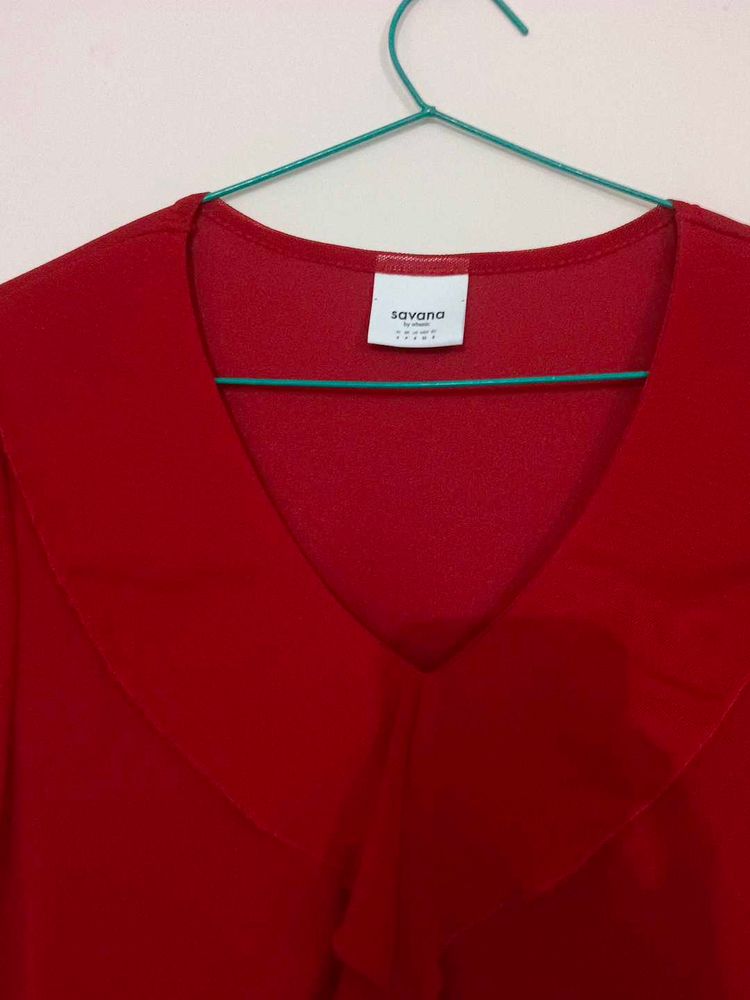 Savano Red Blouse - Stylish &amp; Comfortable