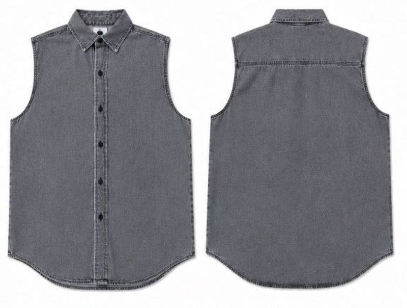 ‼️BUYYY NOWWWW!!!!!Sleeveless Denim Shirt