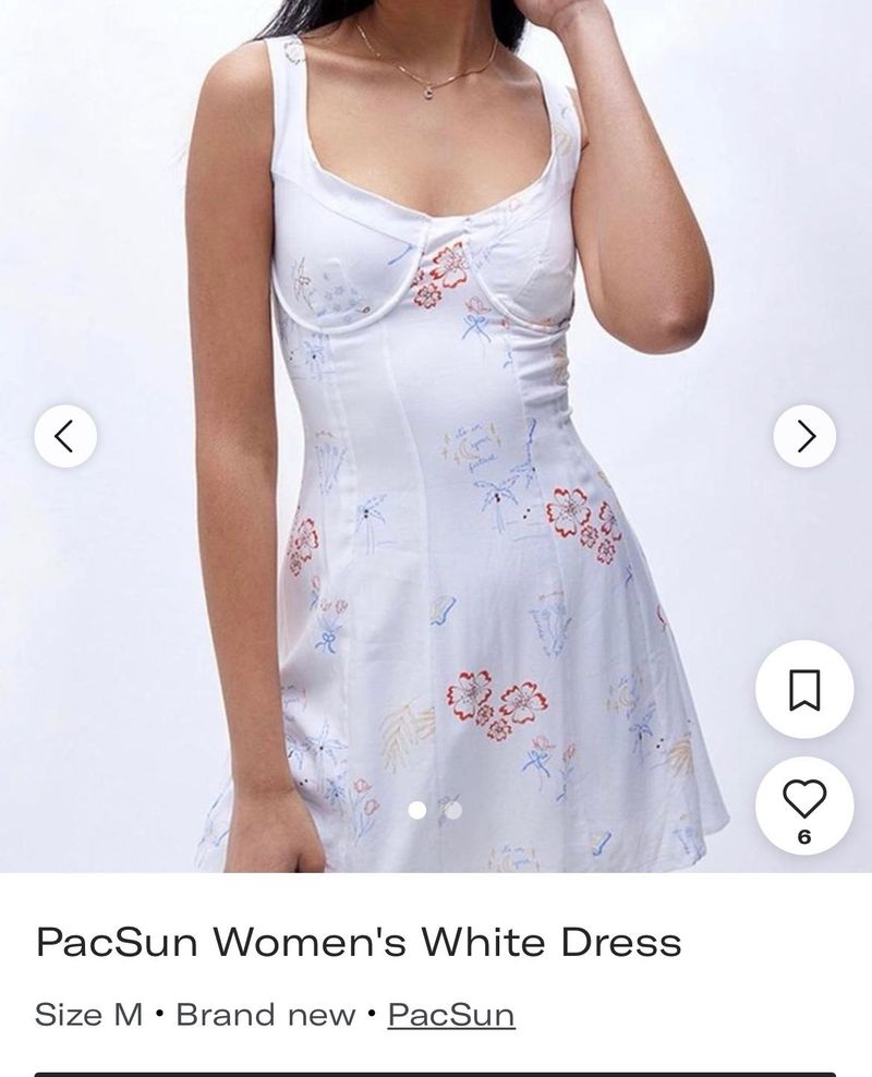 Floral white Mini Dress