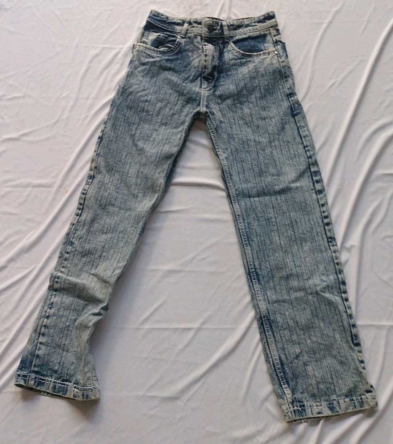 Acid Wash Flare Jeans