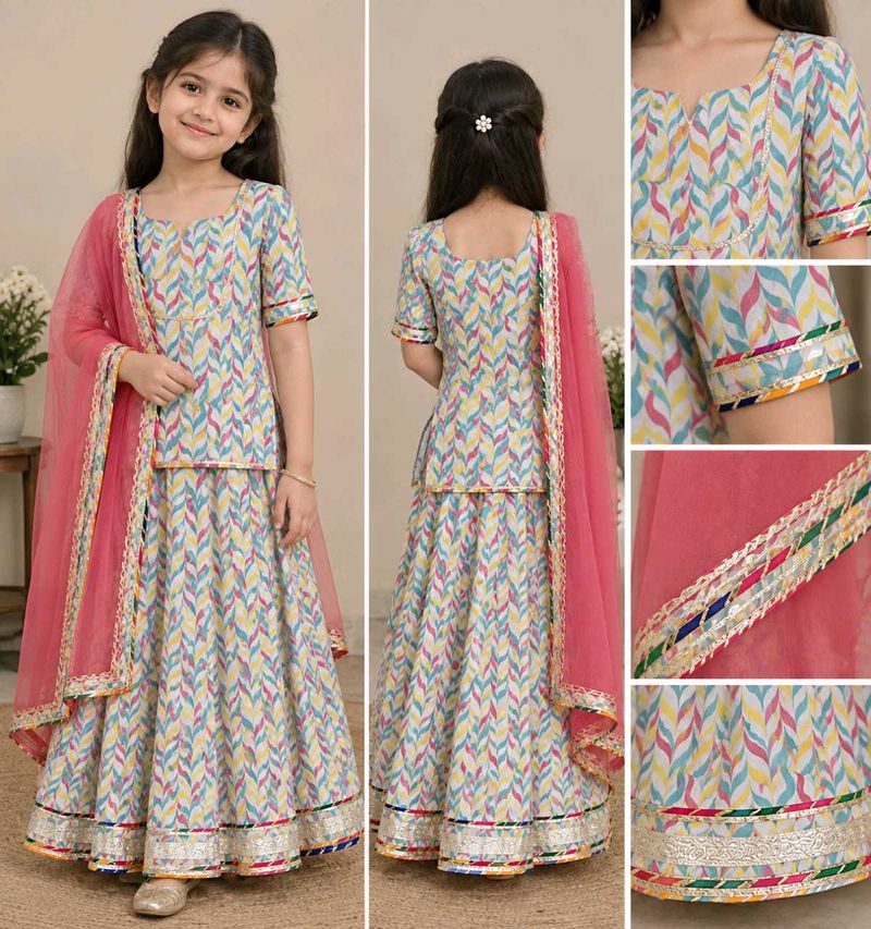 Beautiful Girls Ethnic Lehenga Choli Set