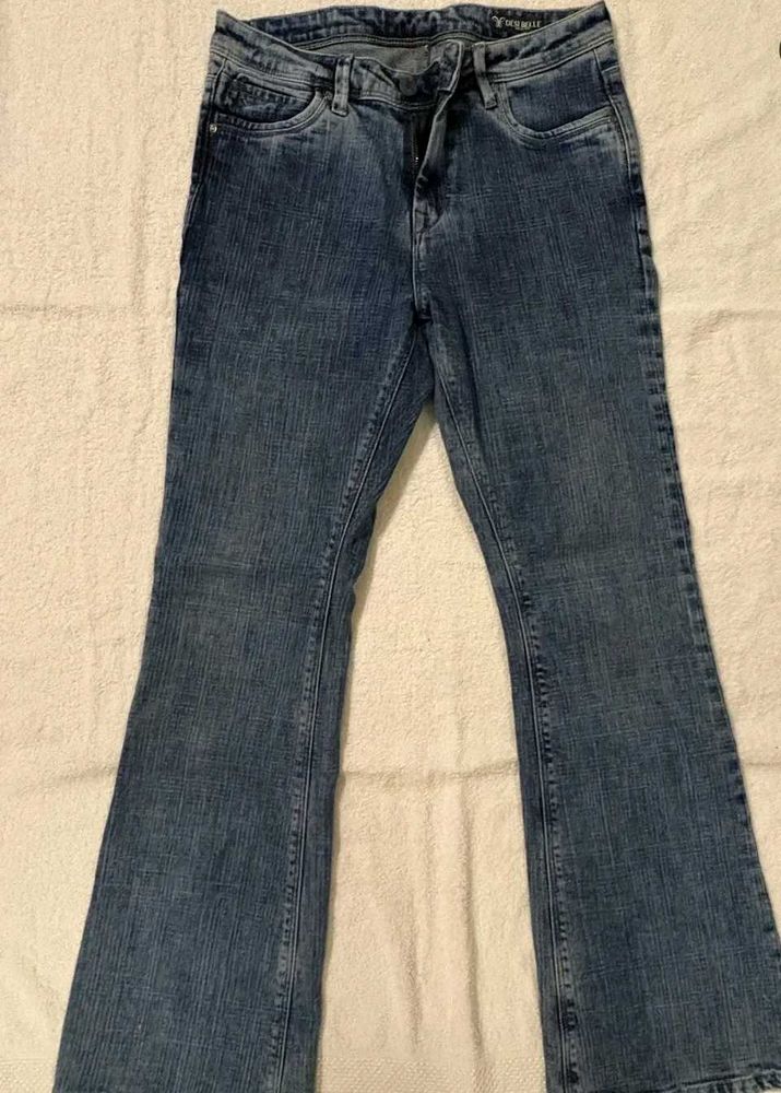 y2k low waist Blue Flare Jeans