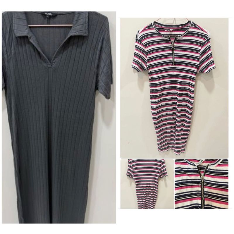 2 Combo Bodycon Dresses (Midi &amp; Mini)