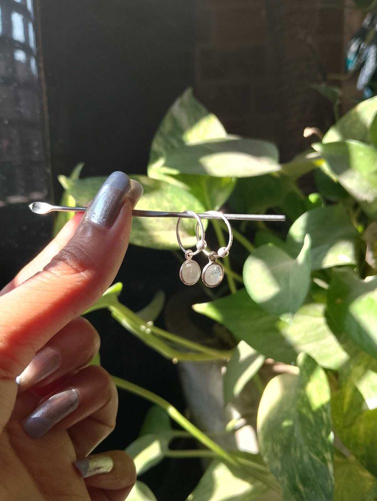 925 silver Moonstone Drop Earrings