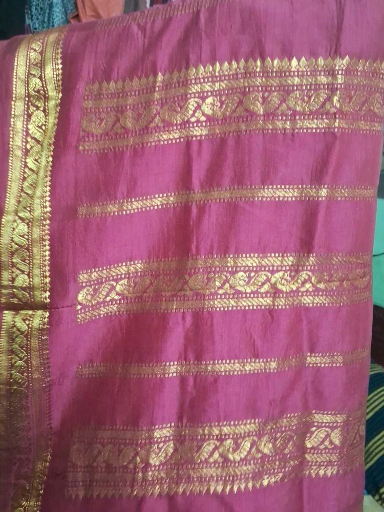 vintage  pink   Mysore silk saree