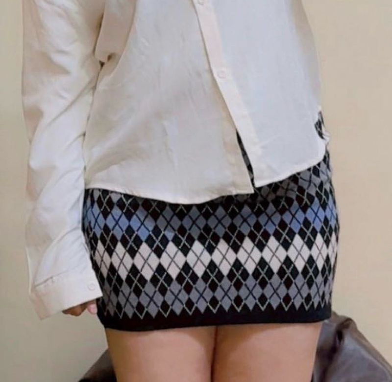 Argyle Mini Skirt