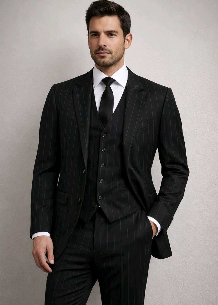 Men's Classic Striped Suit