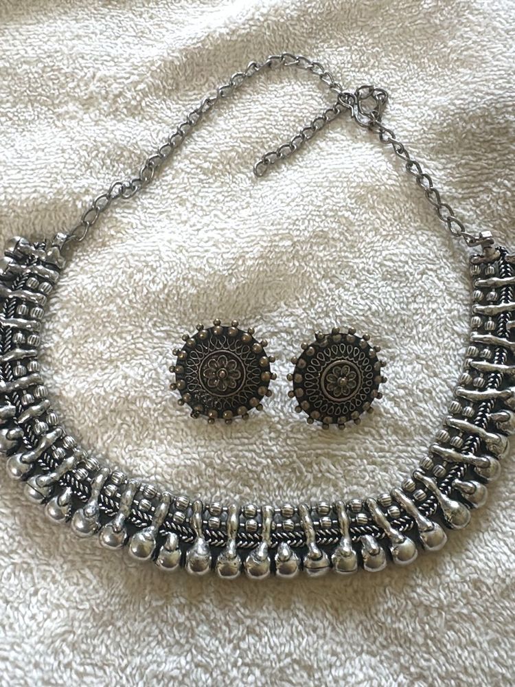 oxidised jwellery set