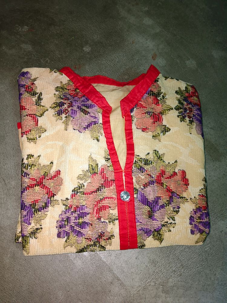 Cream Colour Beautiful Kurta