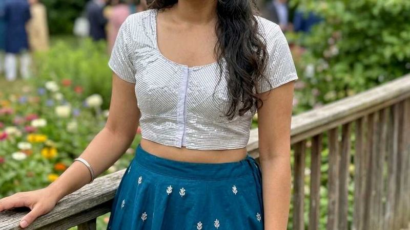 Sparkling Crop Top Blouse