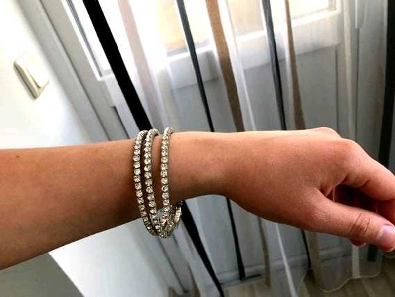 Primakr Sparkling Gold Tone Bracelet set
