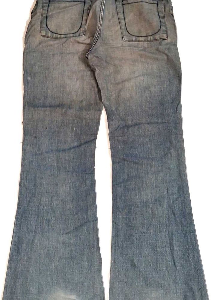 acid wash blue jeans