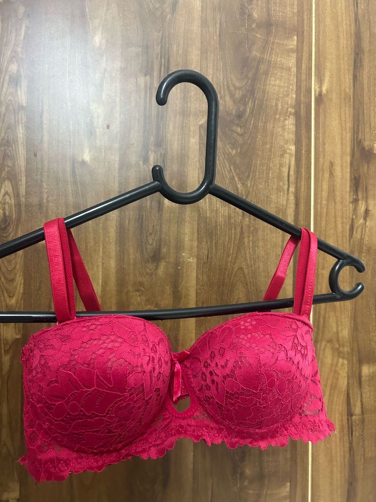 Red Lace Bra