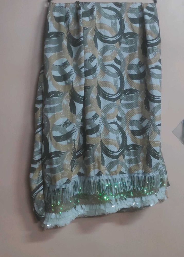 Designer Stall with Sequins and Fringe