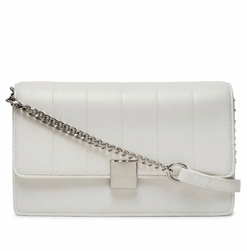 Chic White Chain Crossbody Bag