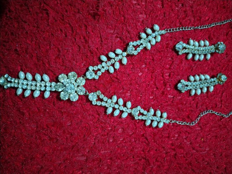 Pearl &amp; Rhinestone Jewelry Set