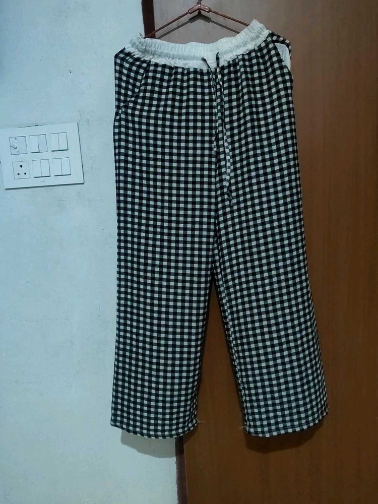 Chic Checkered Palazzo Pants