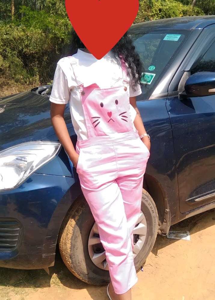 Cute Pink Cat Overalls
