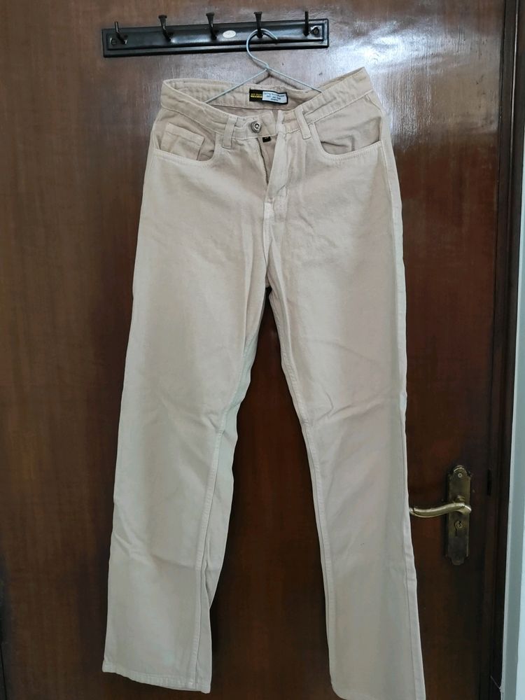 Off Duty Nude Straight Leg Jeans