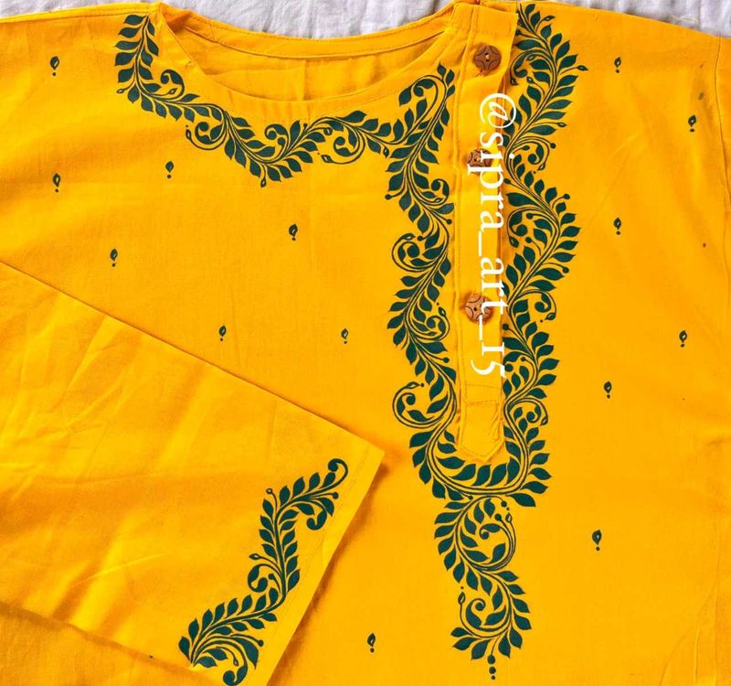 Elegant Yellow Embroidered Kurta