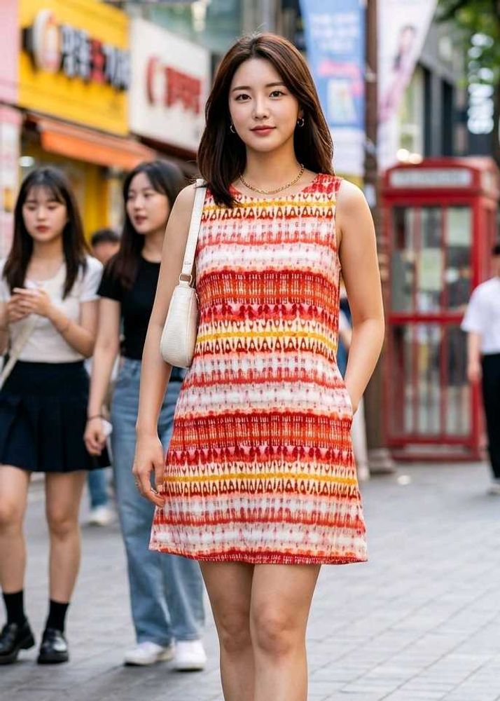 Boho Tie-Dye Sleeveless A-Line Dress