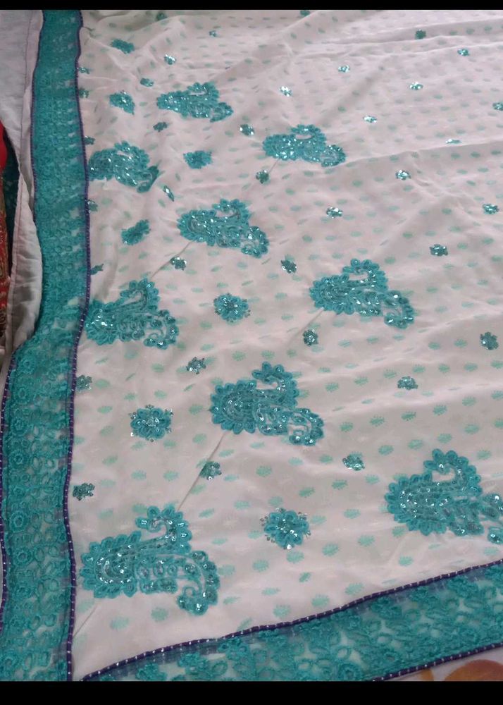Brand New Designer Saree No Blouse